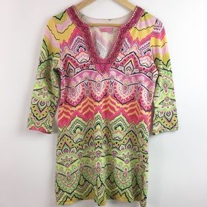 Joyous & Free Embellished Tunic Top Small